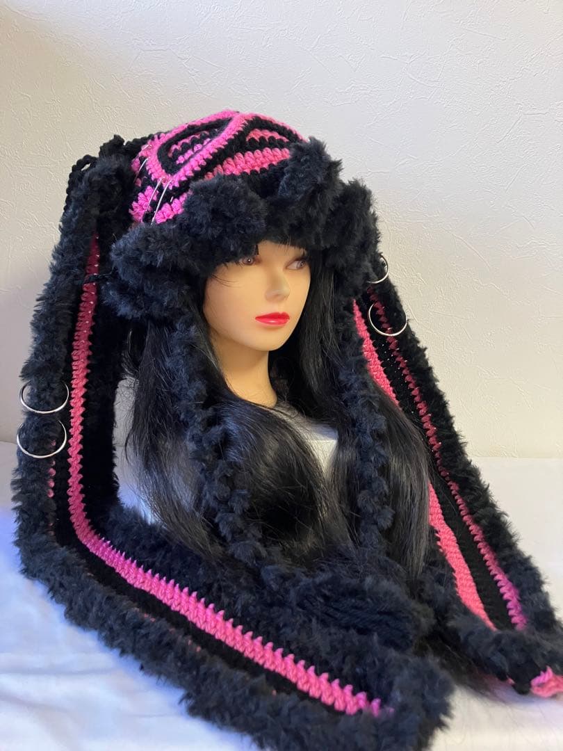 うさ耳ニット帽　ネコ耳ニット帽　パンク　ゴスロリ　y2k 地雷系　サブカル　☺︎