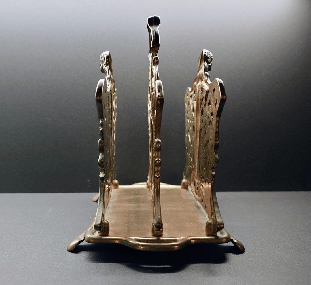 アールヌーボー風ブロンズナプキンスタンド　レターラック　アンティーク