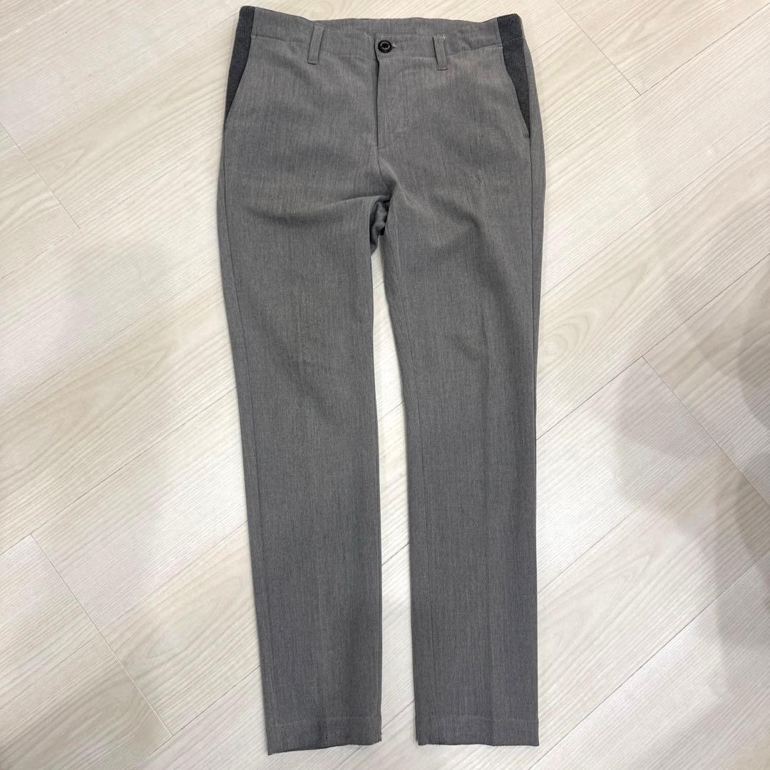 【美品】ストレッチ　グレー　メンズM
