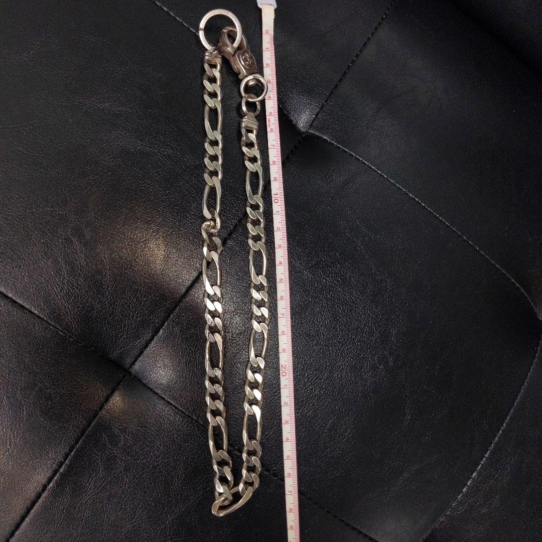 シルバーリンクチェーンウォレットチェーン925刻印