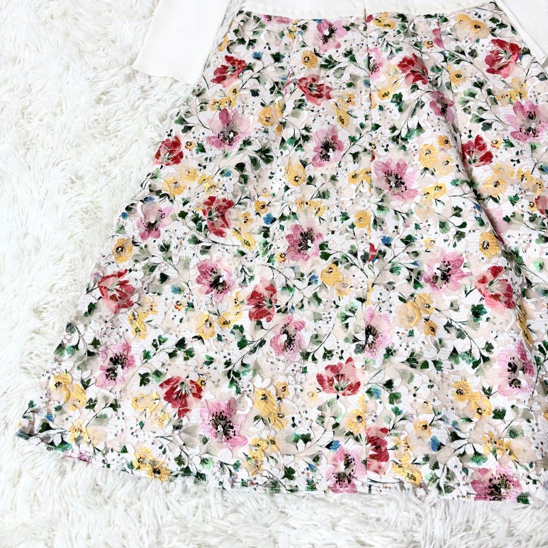 極美品✨トッカ ニットドレス ワンピース＋カーディガン アンサンブル 花刺繍