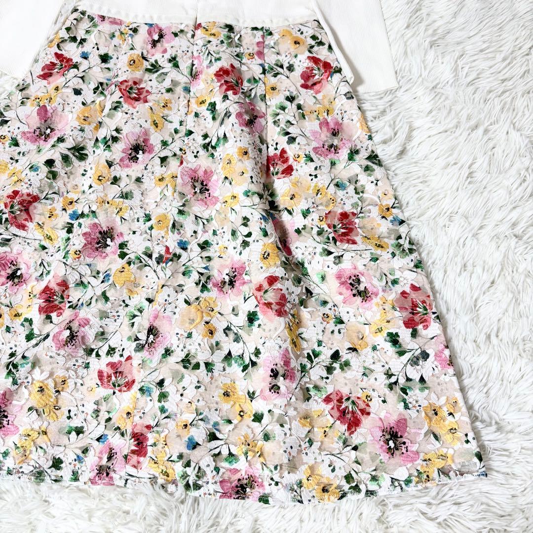 極美品✨トッカ ニットドレス ワンピース＋カーディガン アンサンブル 花刺繍