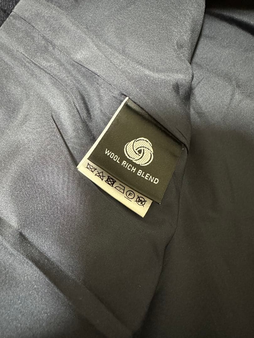 アニュアンス　ウールダブルクロスミニスカート　ネイビー　ウールミニスカート