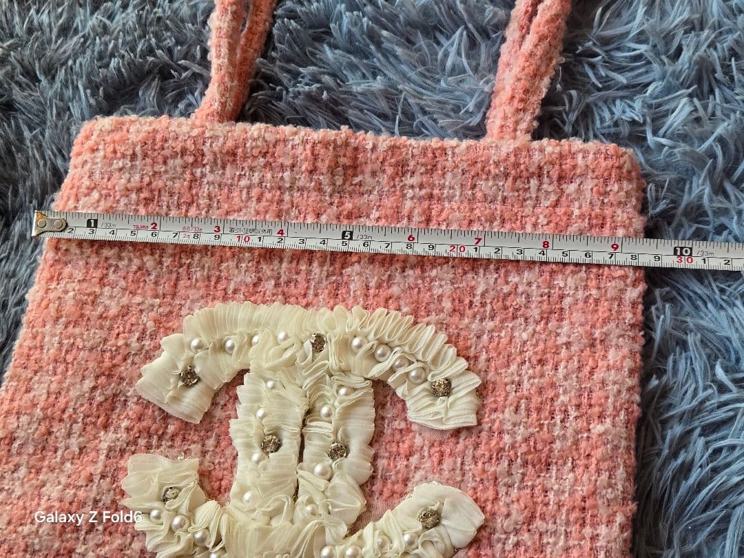 CHANEL（シャネル）ノベルティ ツイード トートバッグ（ピンク）