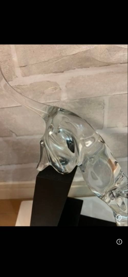 バカラ　パンサーリープ　クリスタルガラス置き物　箱なし