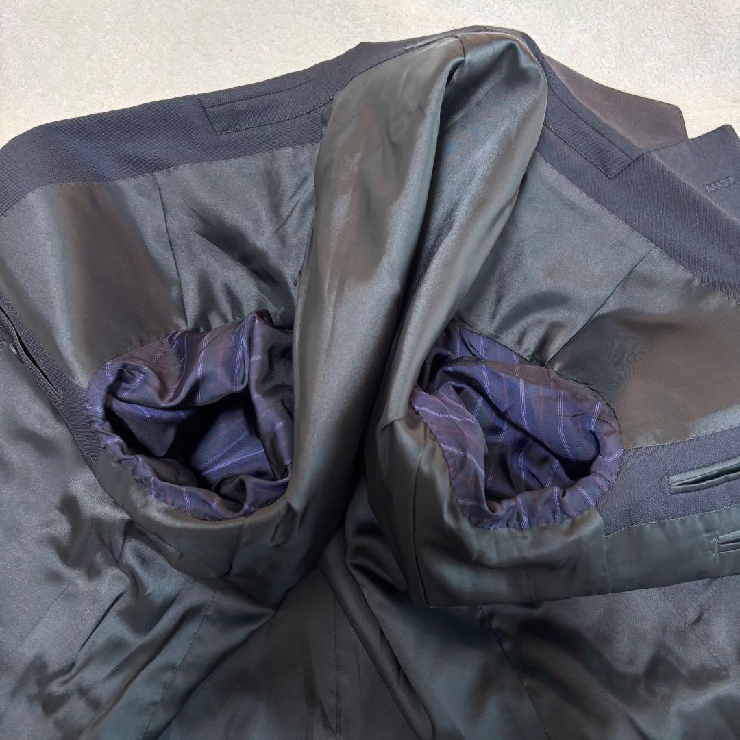 ✨️美品✨️ バーバリーブラックレーベル スーツ ネイビー XLサイズ 日本製