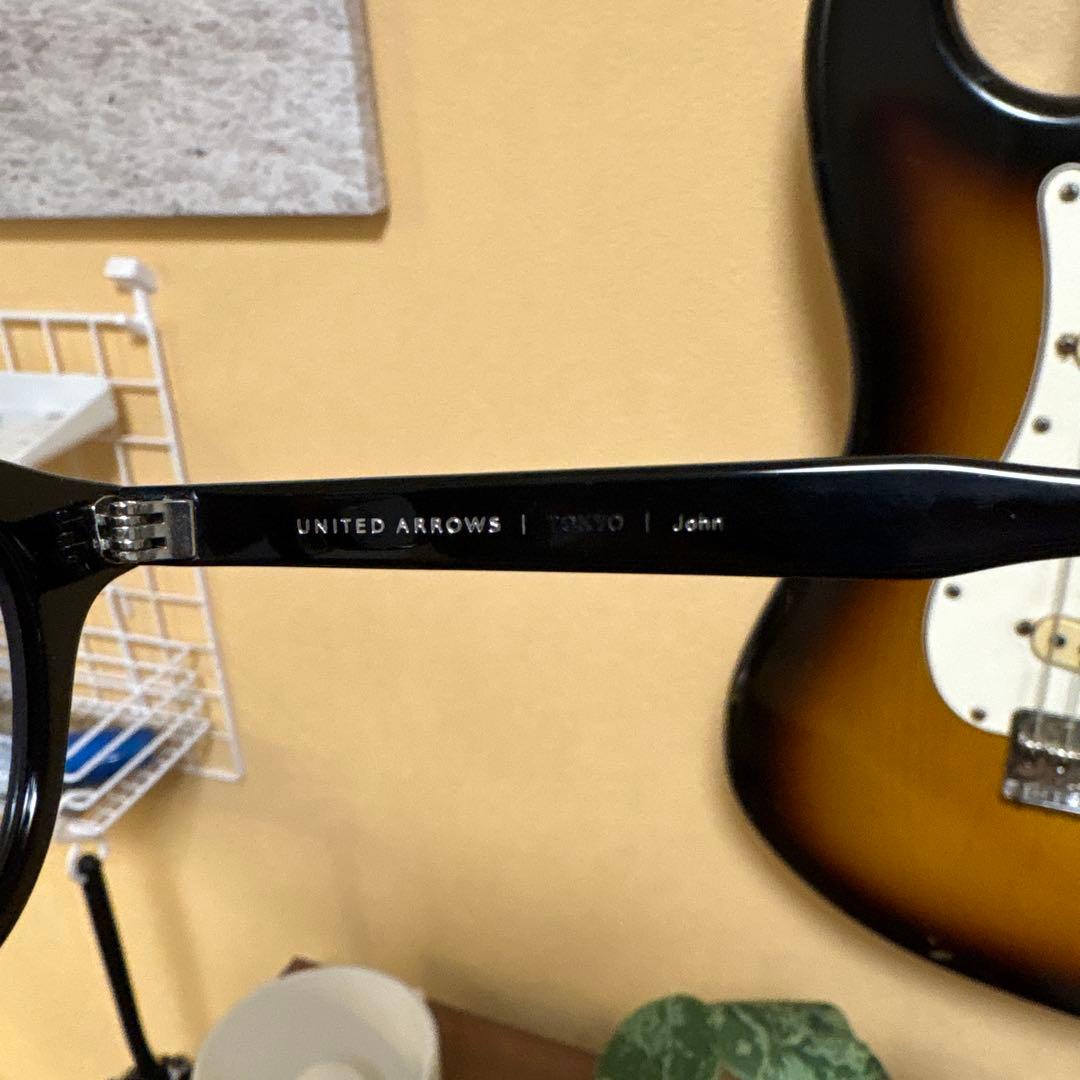 UNITED ARROWS John ブラックフレーム眼鏡