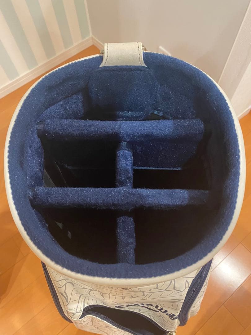 Callaway ゴルフキャディバッグ ホワイト/ネイビー