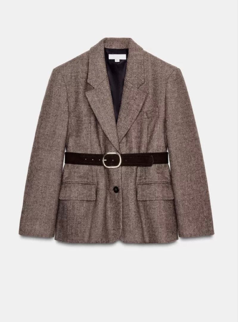 ZARA【新品】ベルト付き テーラードジャケット