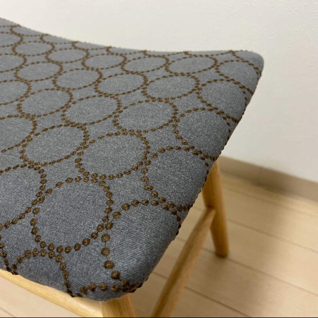 ミナペルホネン スツール タンバリン 丸脚 【グレー/イエロー】 椅子 ベンチ