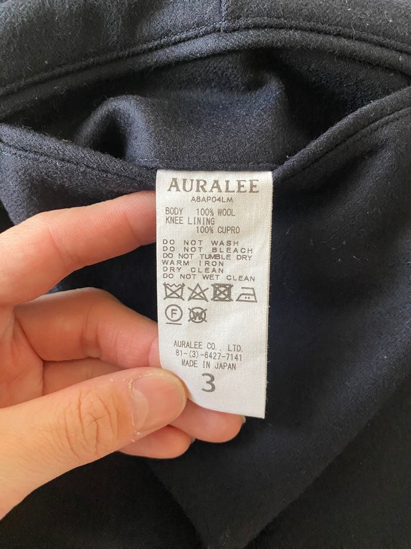 パンツ AURALEE LIGHT MELTON SLACKS