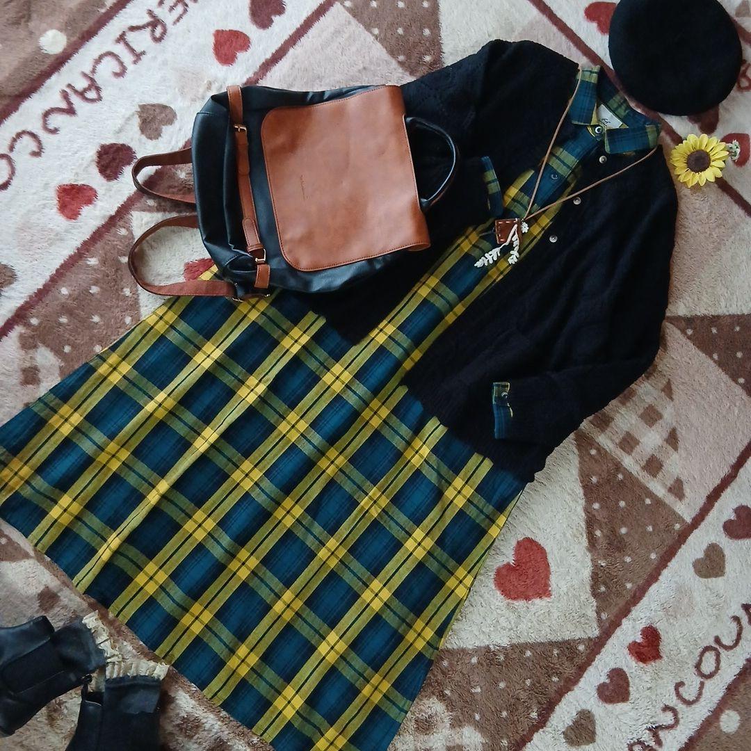 みーきさま専用♡【未使用】ponさんSunnycloudsタータンチェックワンピ