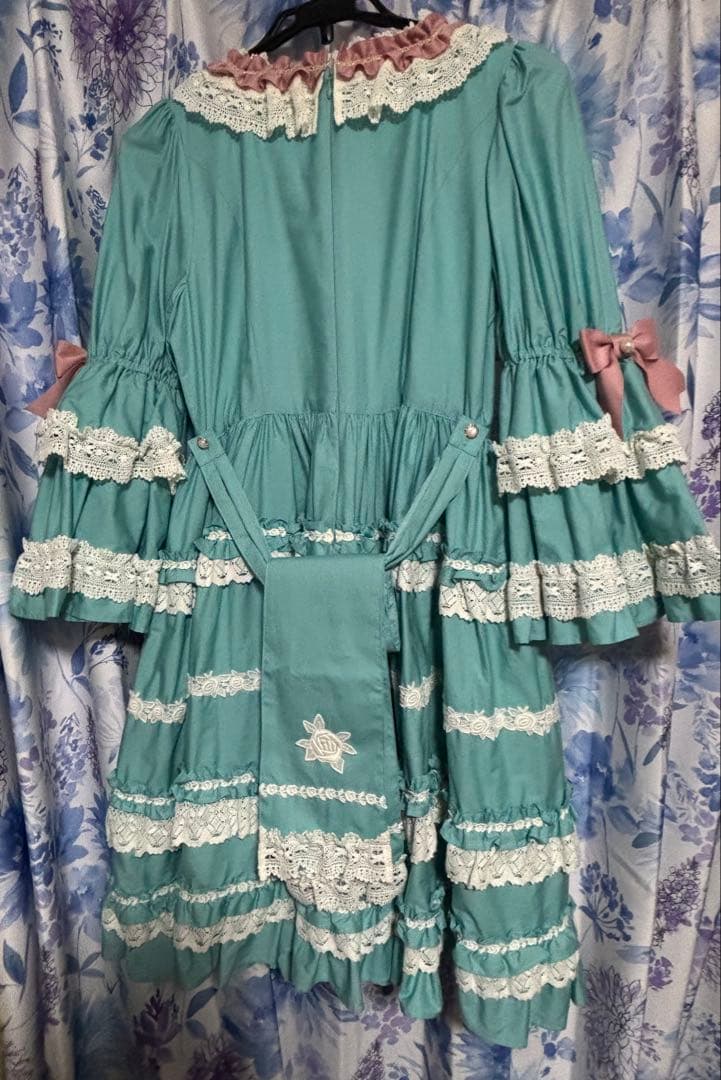 Elegant Rococoワンピース(エメラルド)　ヘッドドレス付き