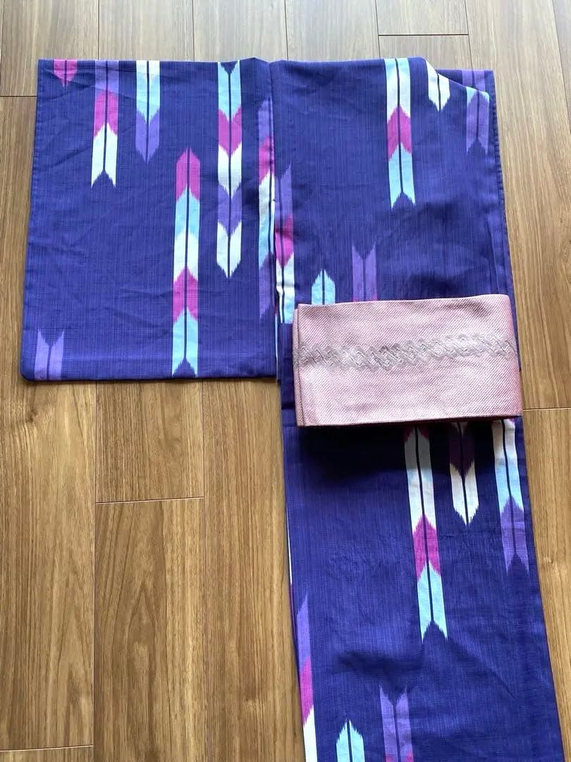 セオアルファ　浴衣　紫矢羽根　MIMATSU しゃら　ふりふ　大正ロマン　セオα