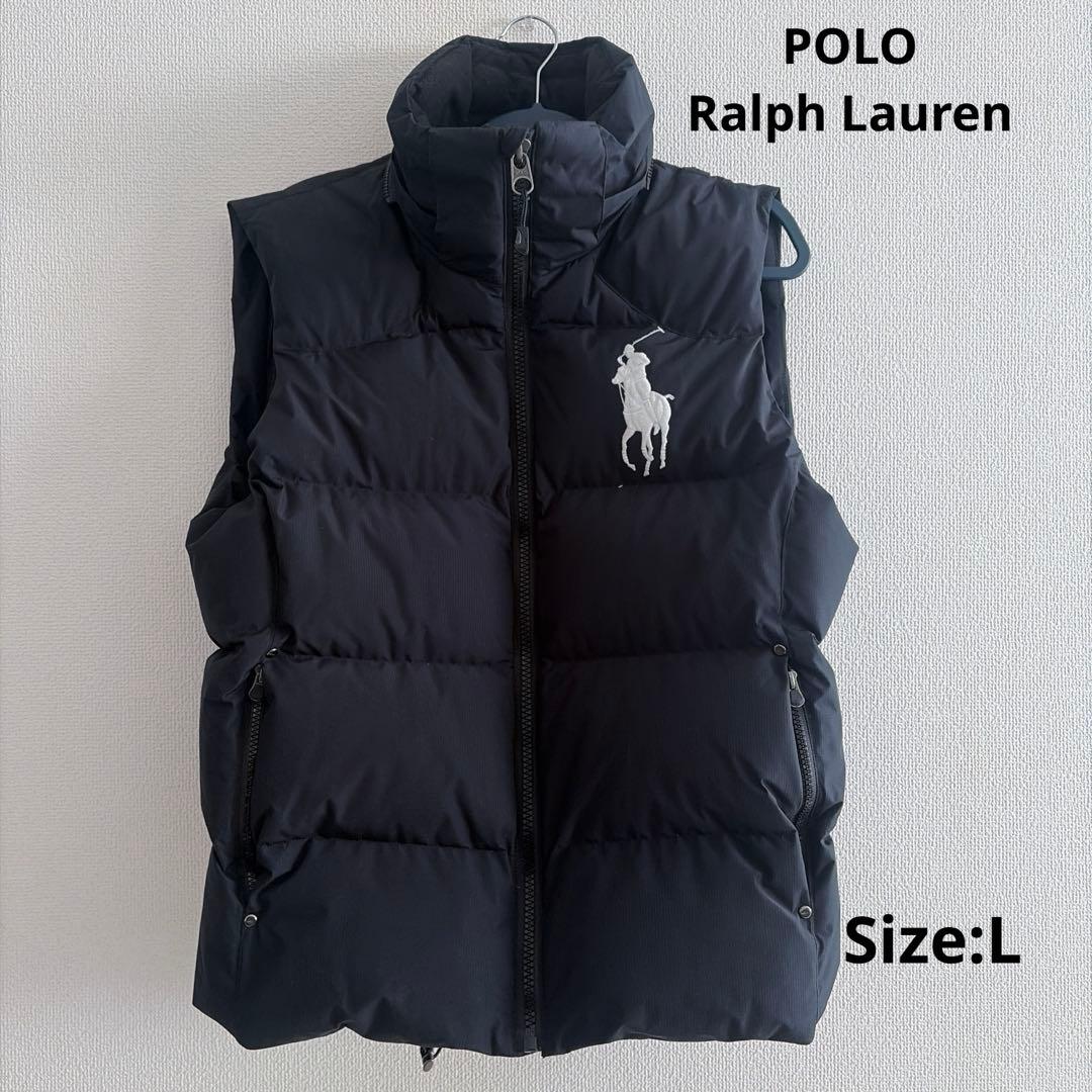 Ralph Lauren ダウンベスト※フード付き　黒　Lサイズ
