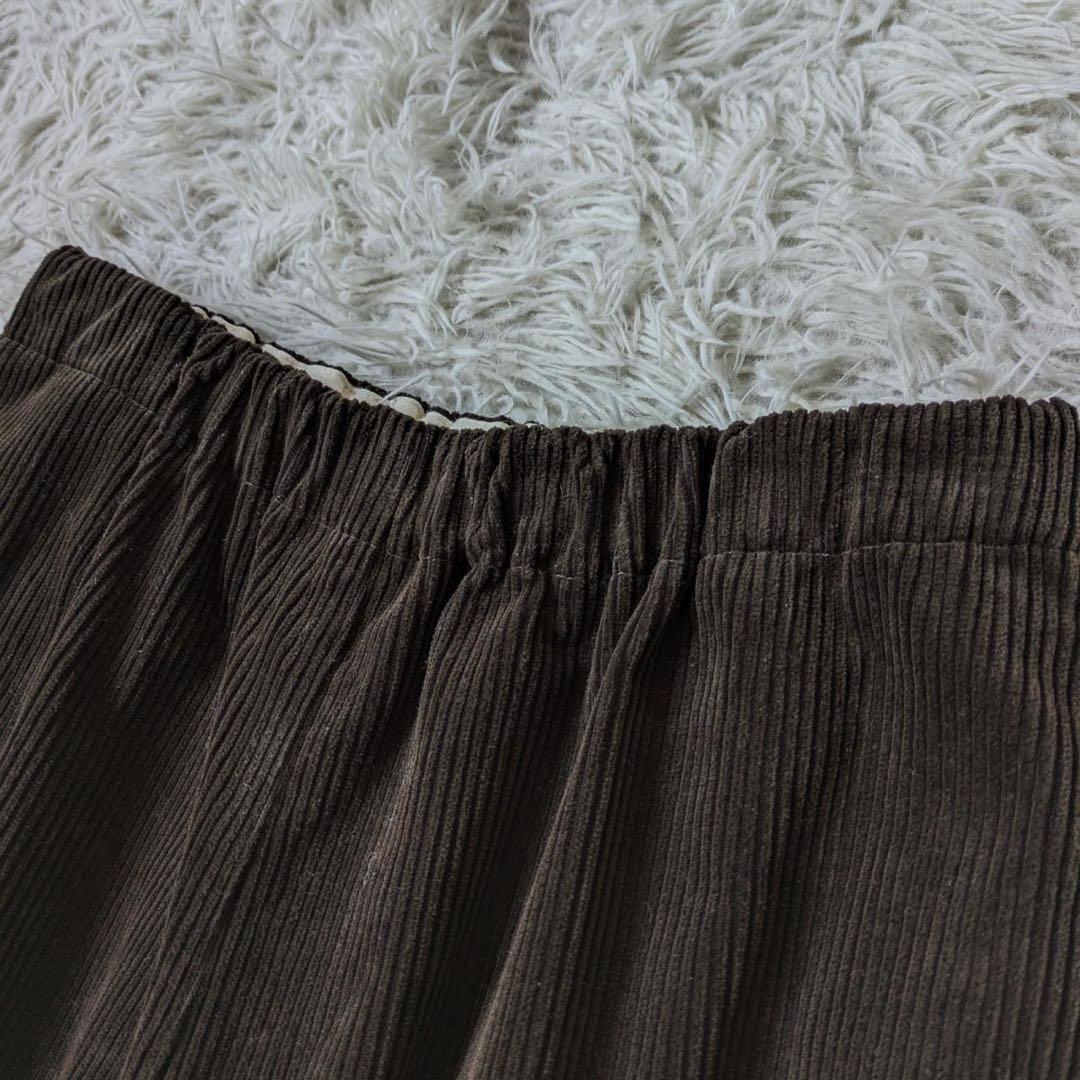 HUIS./遠州織物　シャトルコーデュロイバルーンパンツ（太畝　カーキブラウン）