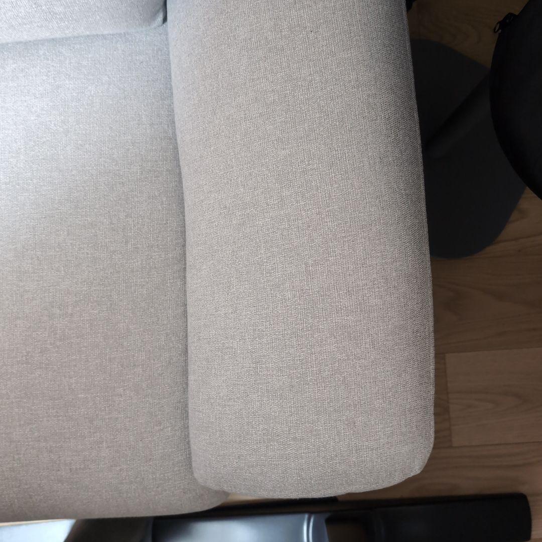 ニトリ 3人掛けソファ 布張りタイプ (MK02 KD LGY)