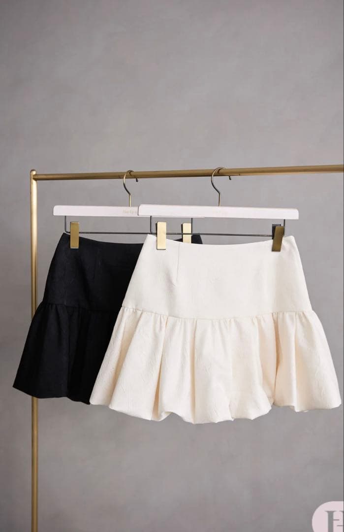 herlipto Bubble Mini Skirt ecru Mサイズ