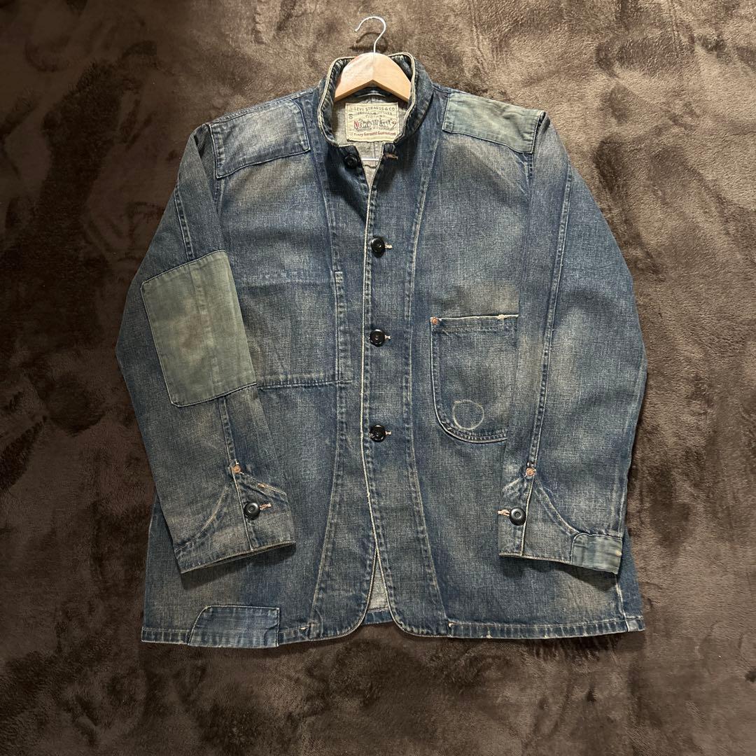 Levi's カバーオール　デニムジャケット　ダメージ加工　LVC 復刻　40
