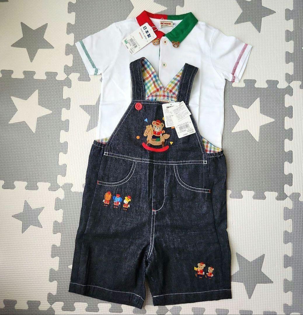 新品タグ付きファミリア半袖Tシャツ100cm&ミキハウス新品2点セット