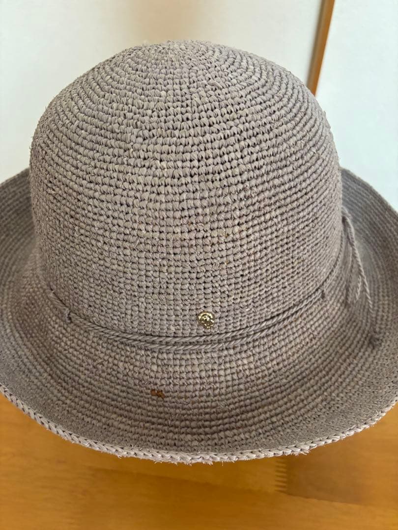HELEN KAMINSKI グレー 麦わら帽子 保存袋付き