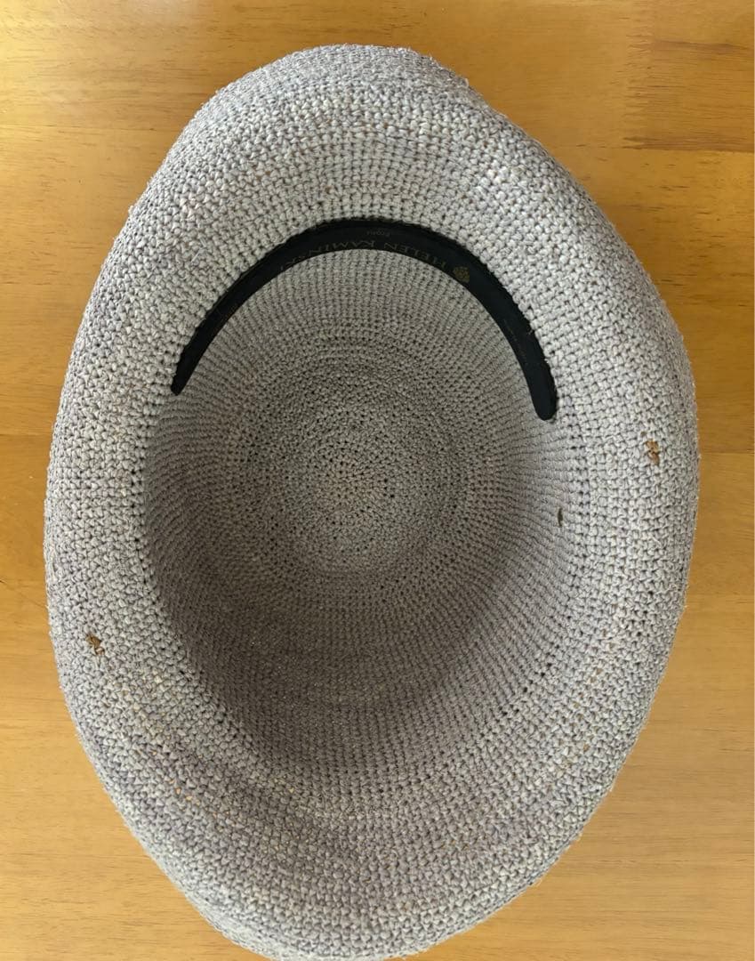 HELEN KAMINSKI グレー 麦わら帽子 保存袋付き