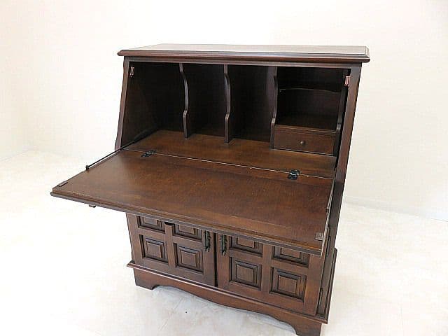 希少モデル　オールドカリモク 「コロニアル」 ライティングビューロー