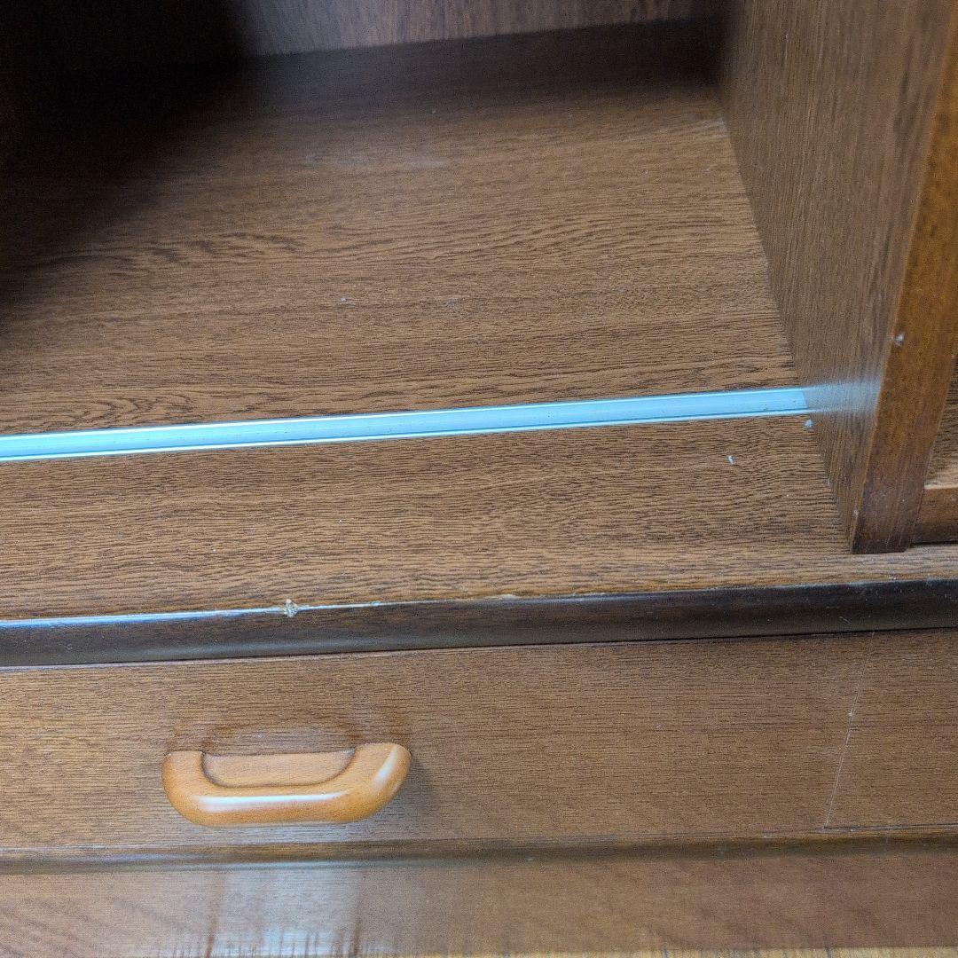 ブラウンスライド式本棚 引き出し付き 収納力抜群　大容量