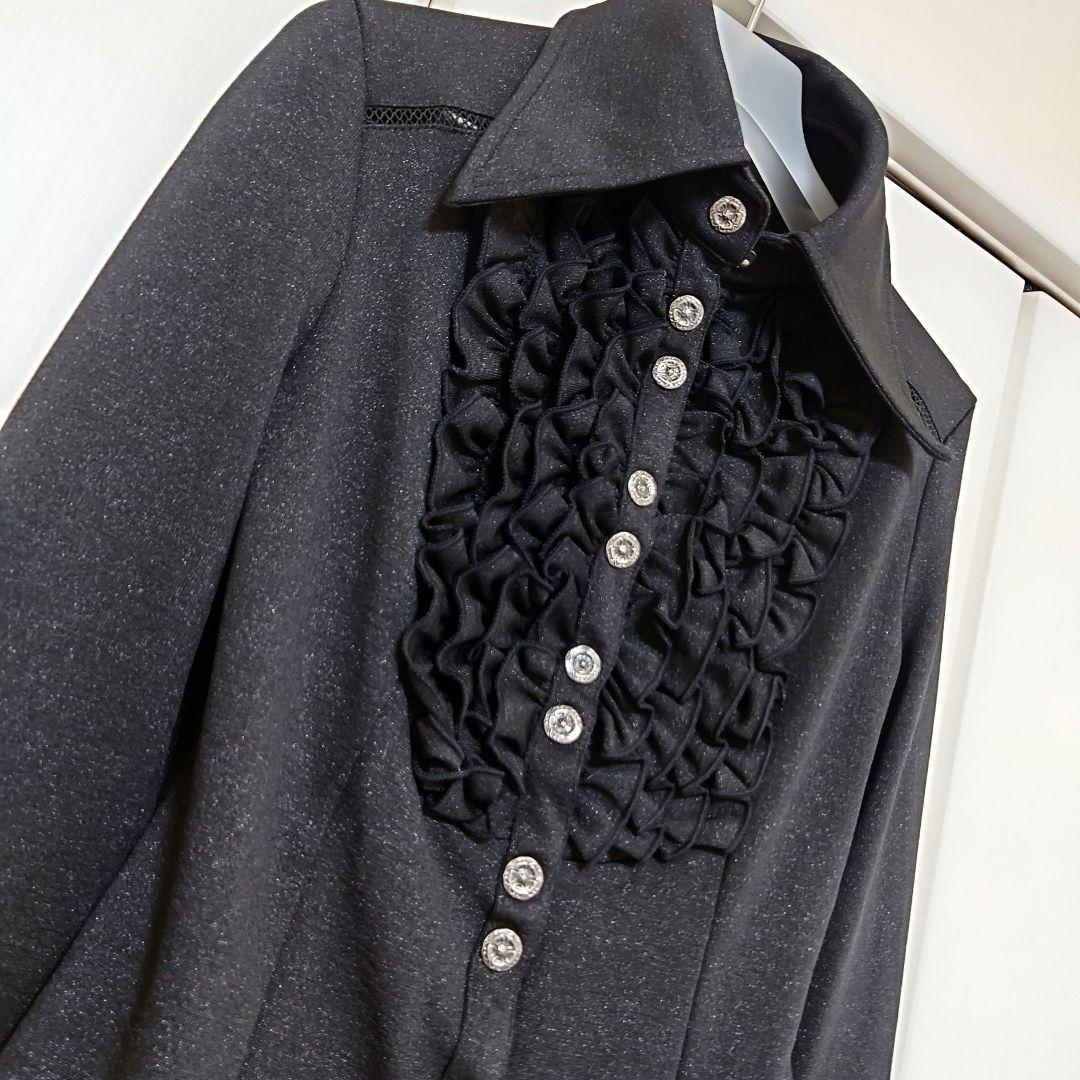 Ozzon OzzOneste フリルデザイン ブラウス