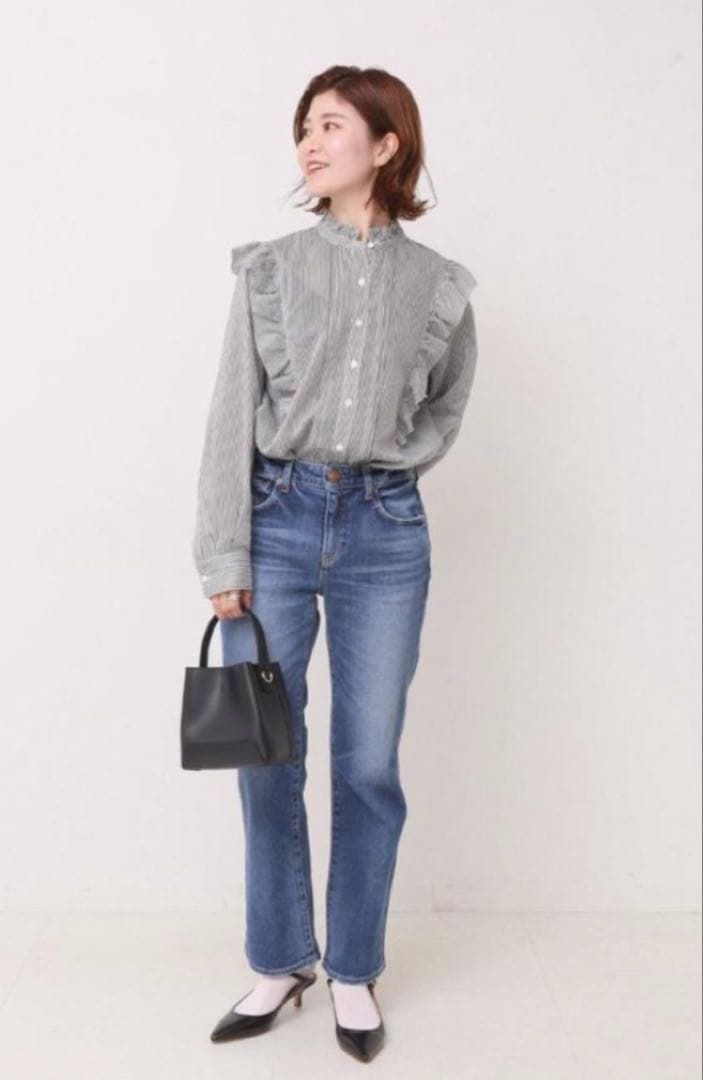 FABIO RUSCONI ブラウン ポインテッドトゥ　ミュール　パンプス37