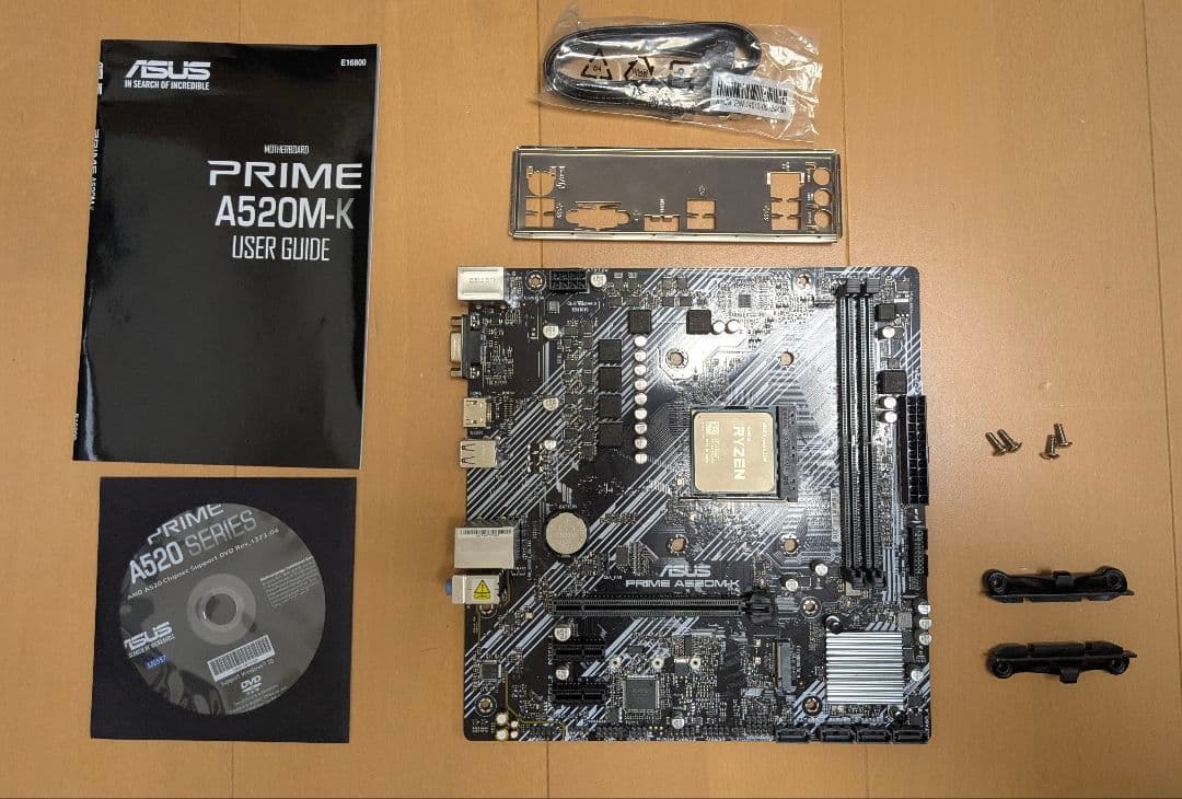 マザーボード ASUS PRIME A520M-K + Ryzen 5 5500