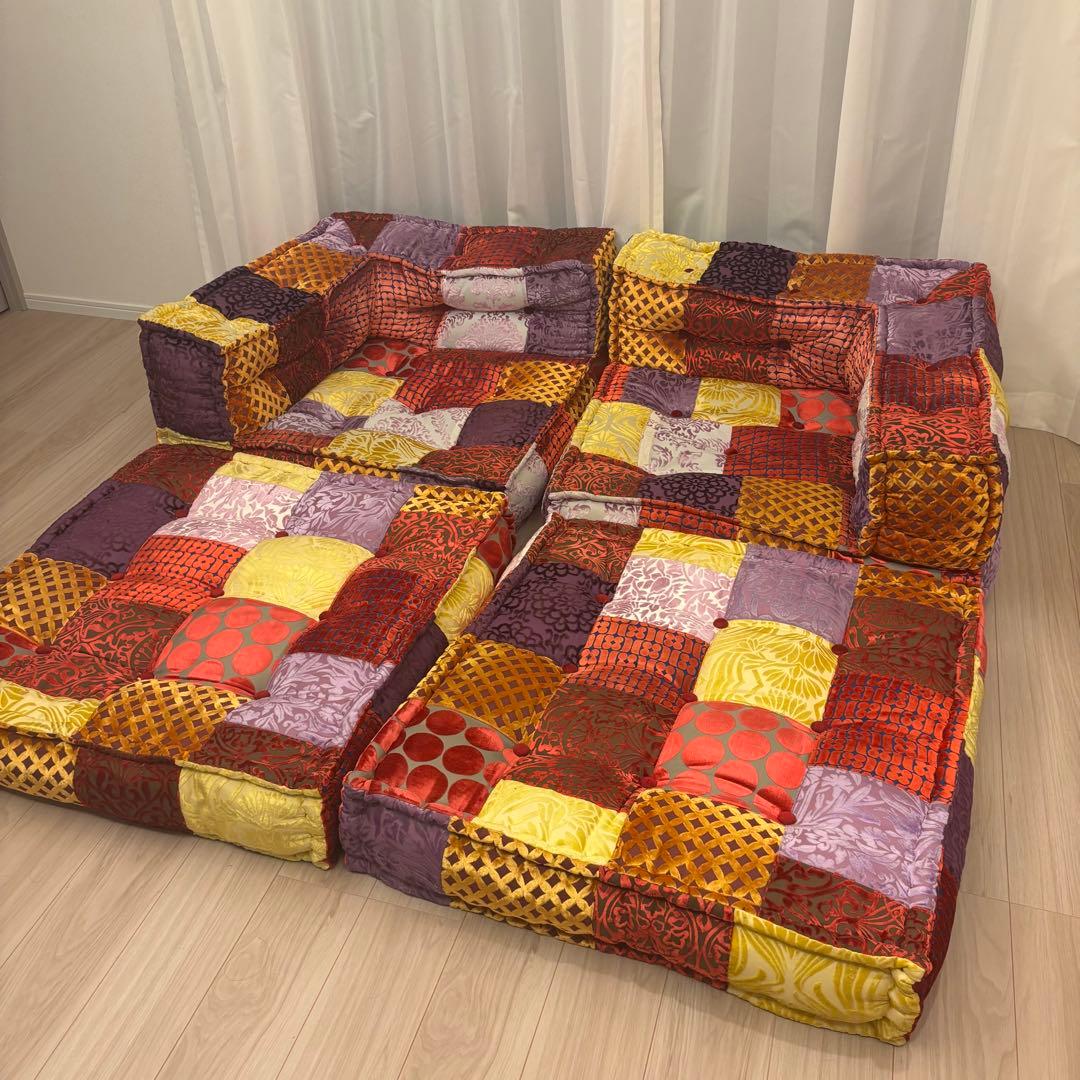 【美品】アデペシュ ブロックマルチソファ 2人掛けコンプリート品【Web品切中】