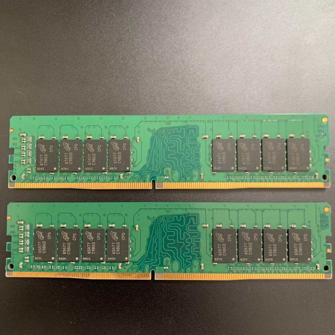 【美品】Crucial DDR4 2133 16GB x2枚セット(32GB)