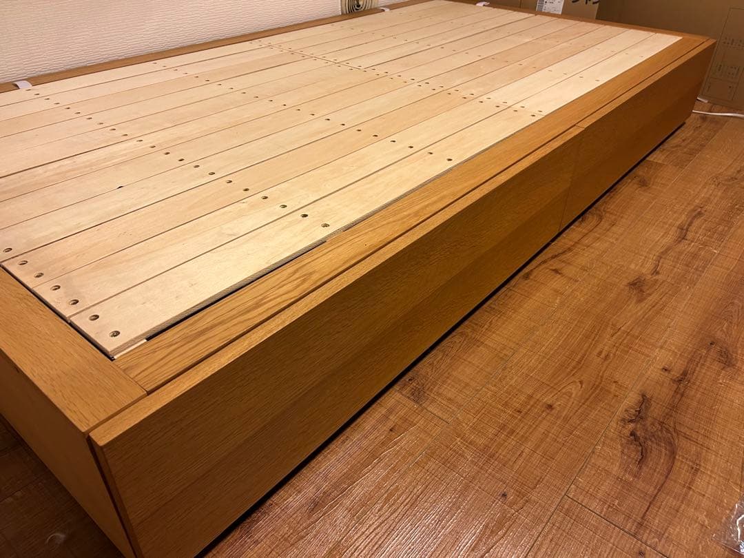 無印良品　収納ベッド　シングル　オーク