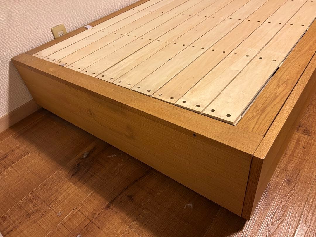無印良品　収納ベッド　シングル　オーク