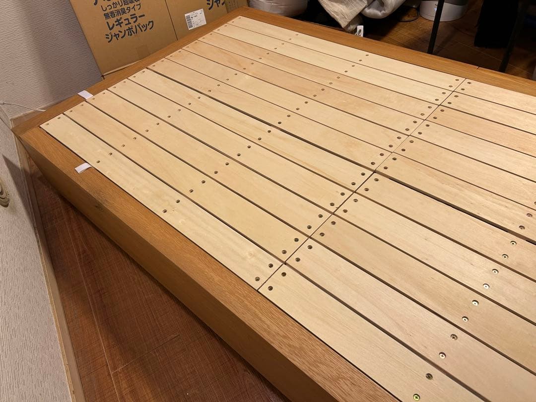 無印良品　収納ベッド　シングル　オーク