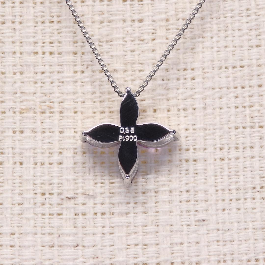 パープルサファイア ペンダントTOP A6057 0.38ct プラチナPt 星