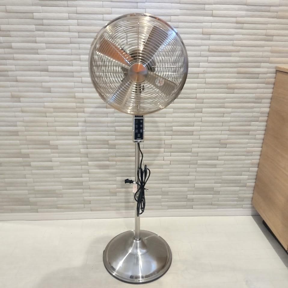 阪和 アンティーク風 シルバー調仕上げ　メタルリビングファン 扇風機
