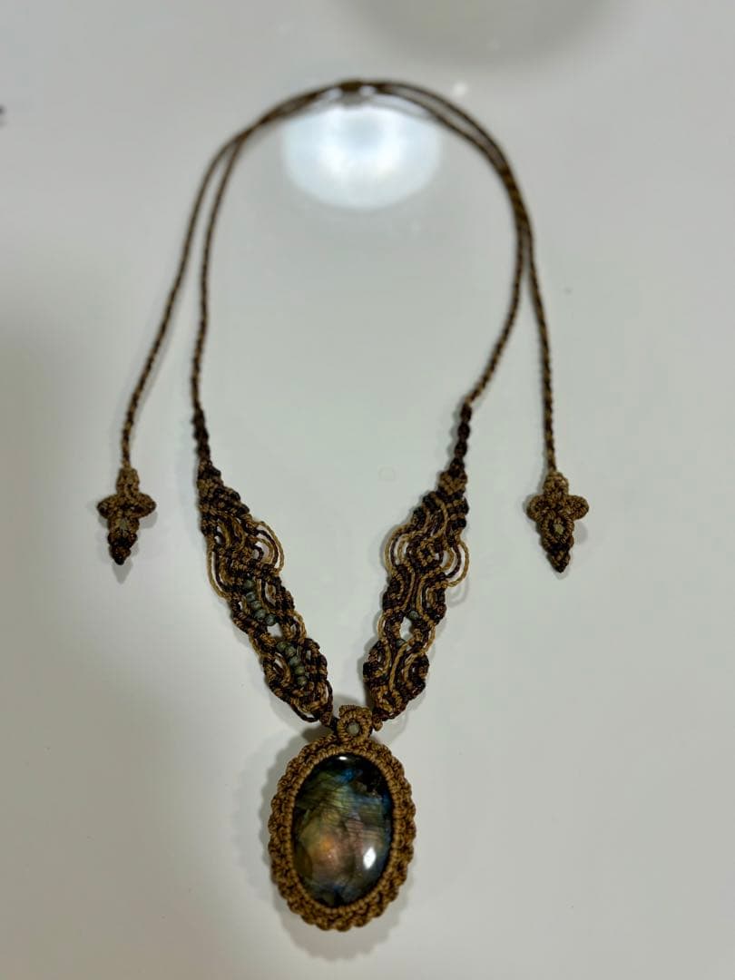 天然石 マクラメ編み ネックレス　3点まとめて