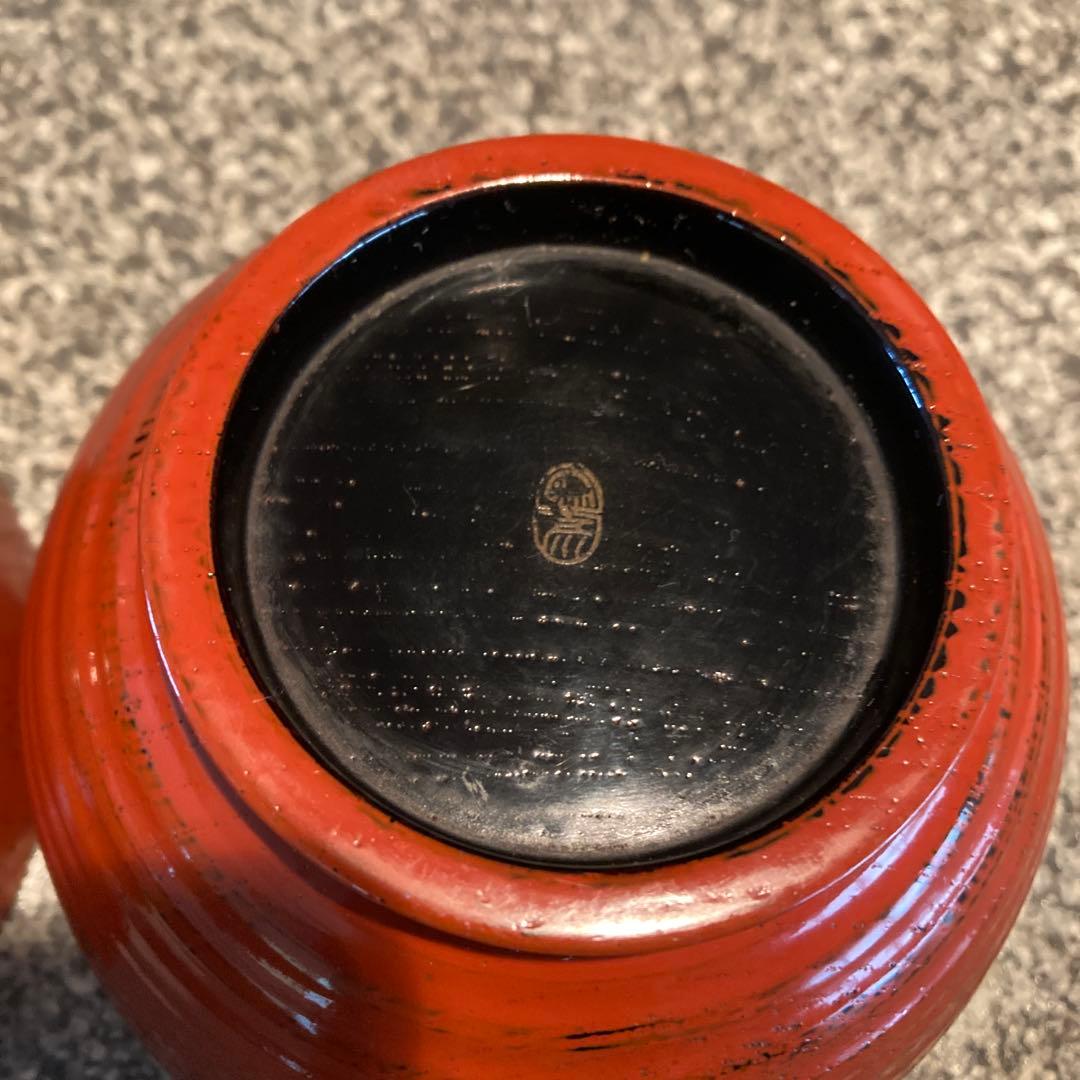 京都象彦　よろず椀汁椀飯椀　根來塗　漆塗　二客