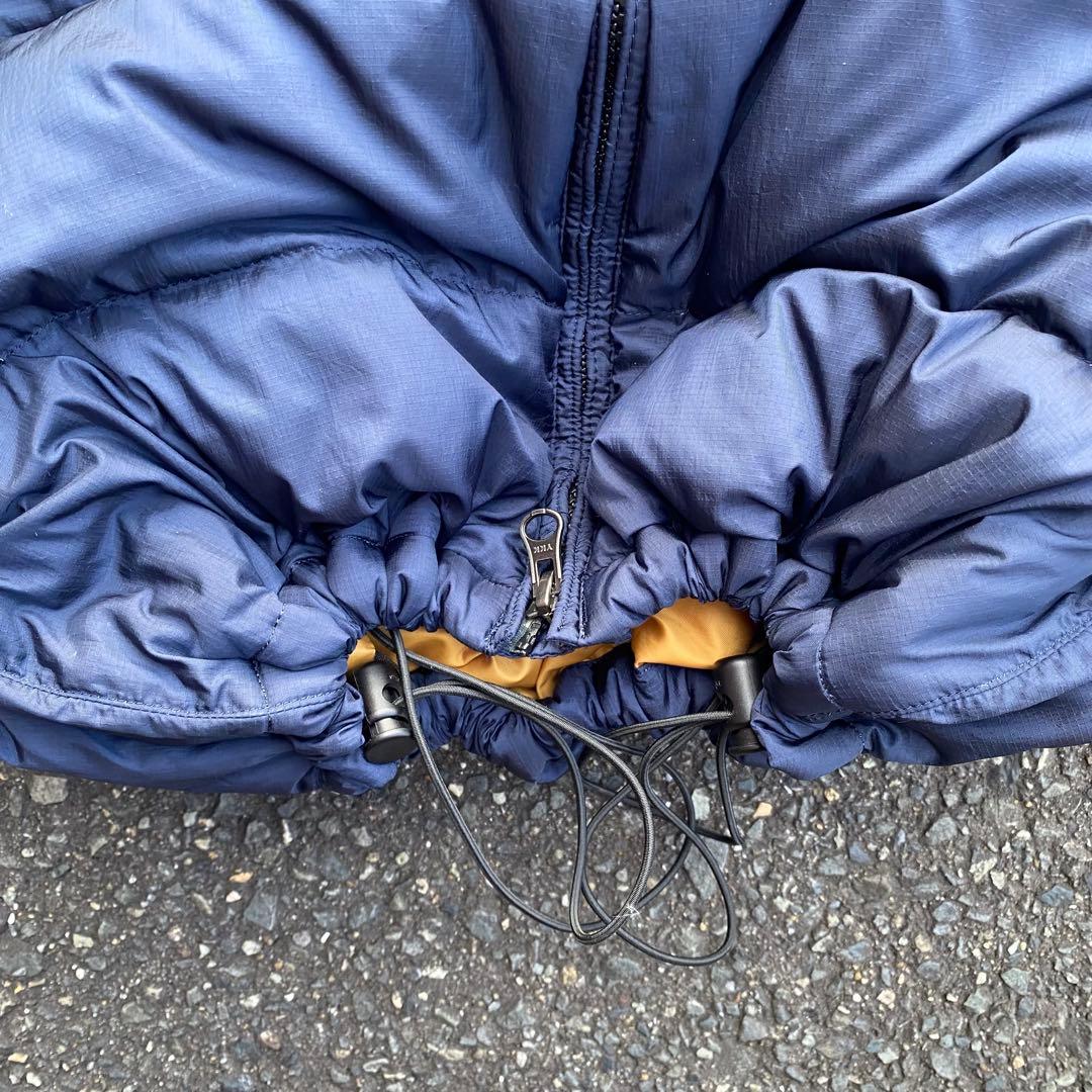 00's エディーバウアー パファージャケット グース ダウン ネイビー テック