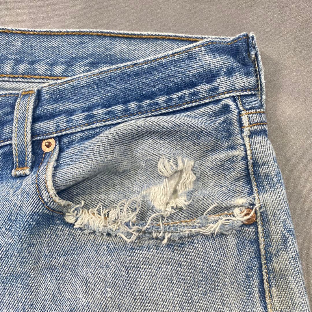 Levi’s 501古着W38極上ダメージクラッシュ メキシコ製　AG35