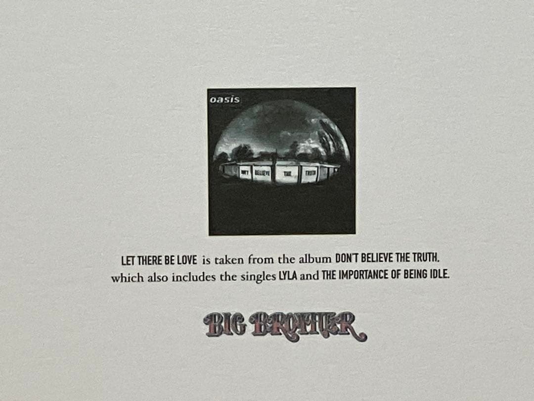 激レア！10inch oasis Let There Be Love レコード