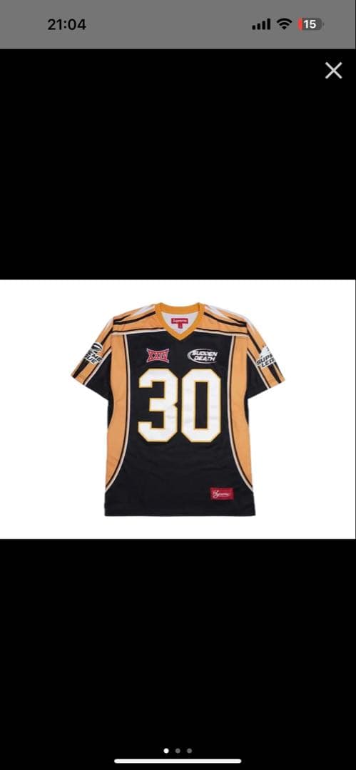 シャツ Supreme Sudden Death FootballJerseyBlack