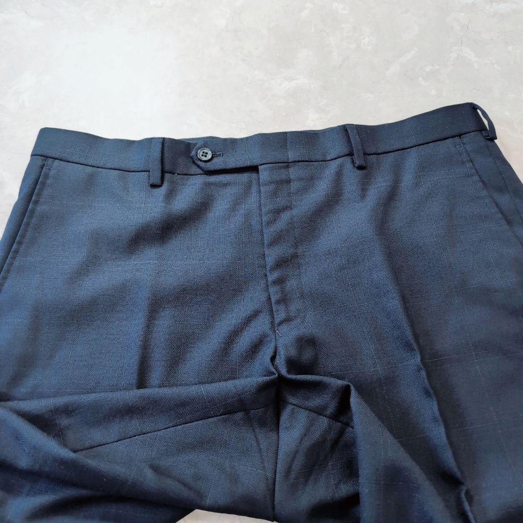 【極美品】NEWYORKER　ネイビー　チェック　XXL　AB8 超特大　現行