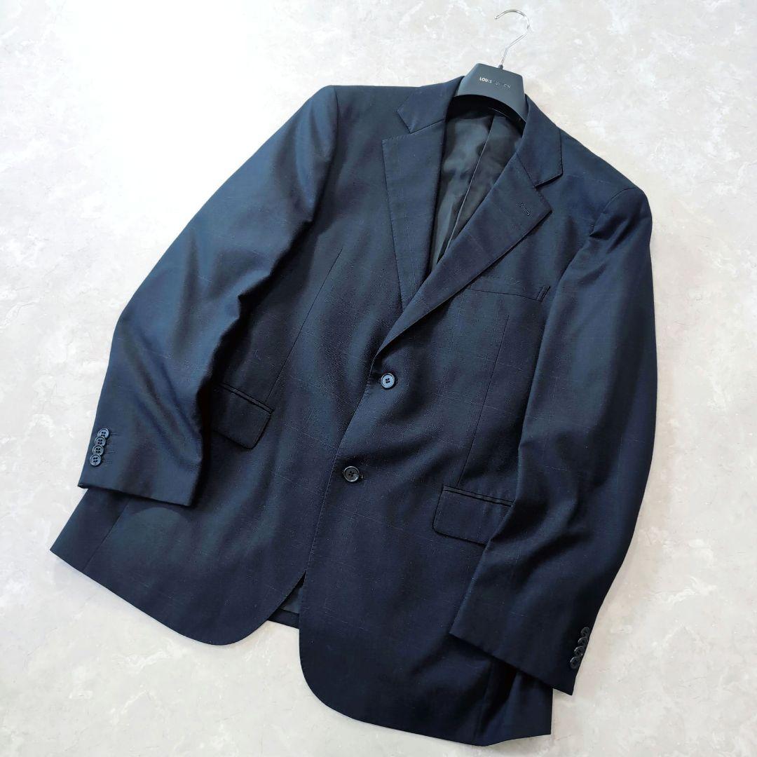 【極美品】NEWYORKER　ネイビー　チェック　XXL　AB8 超特大　現行