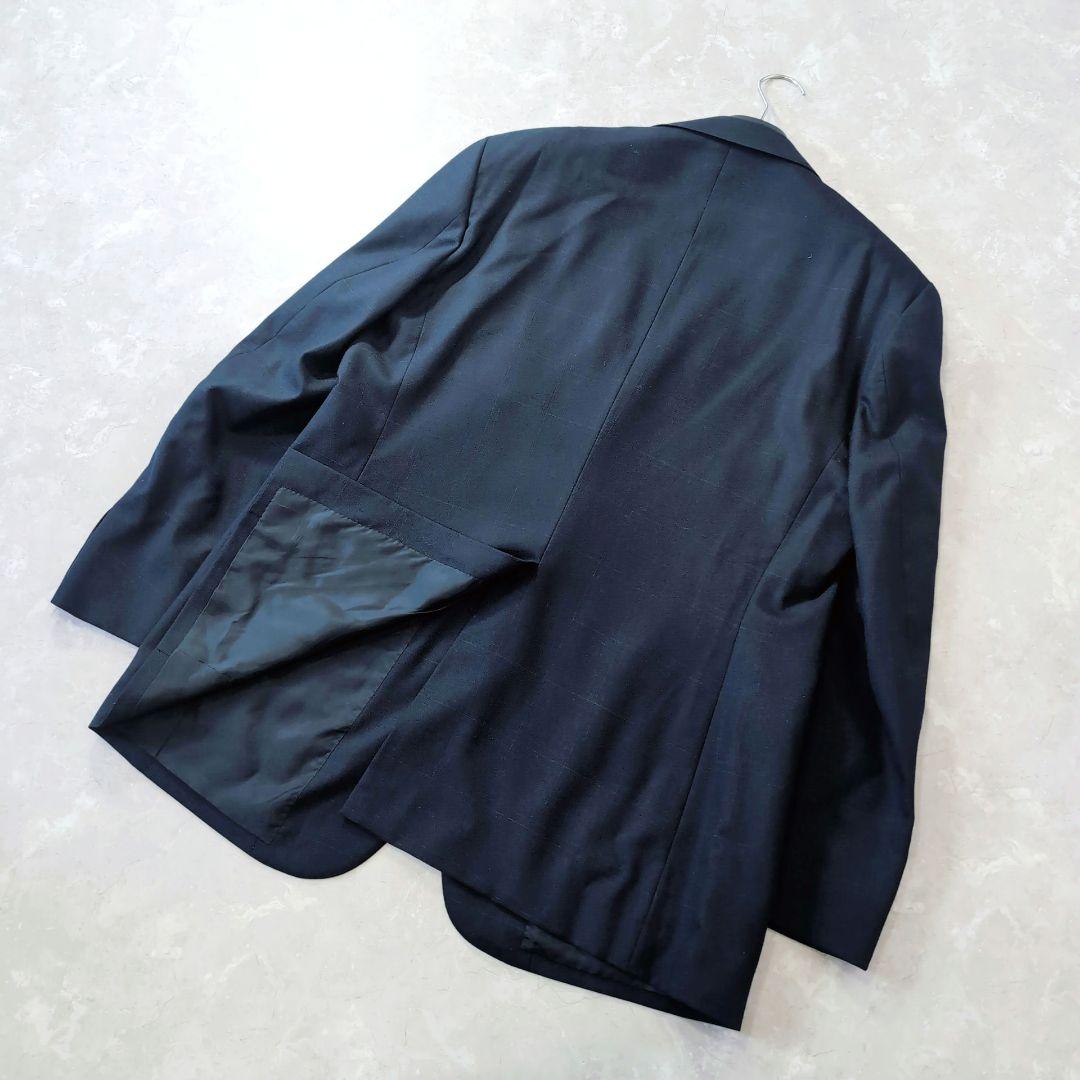 【極美品】NEWYORKER　ネイビー　チェック　XXL　AB8 超特大　現行