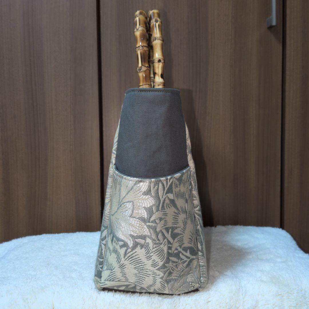 ウィリアムモリス川島織物ハンドメイドトートバッグ　クリサンティマム