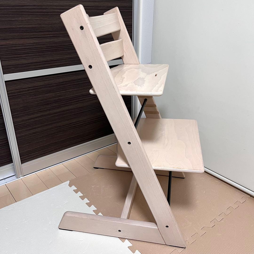 【新型】シリアル4　ストッケ トリップトラップホワイトウォッシュ