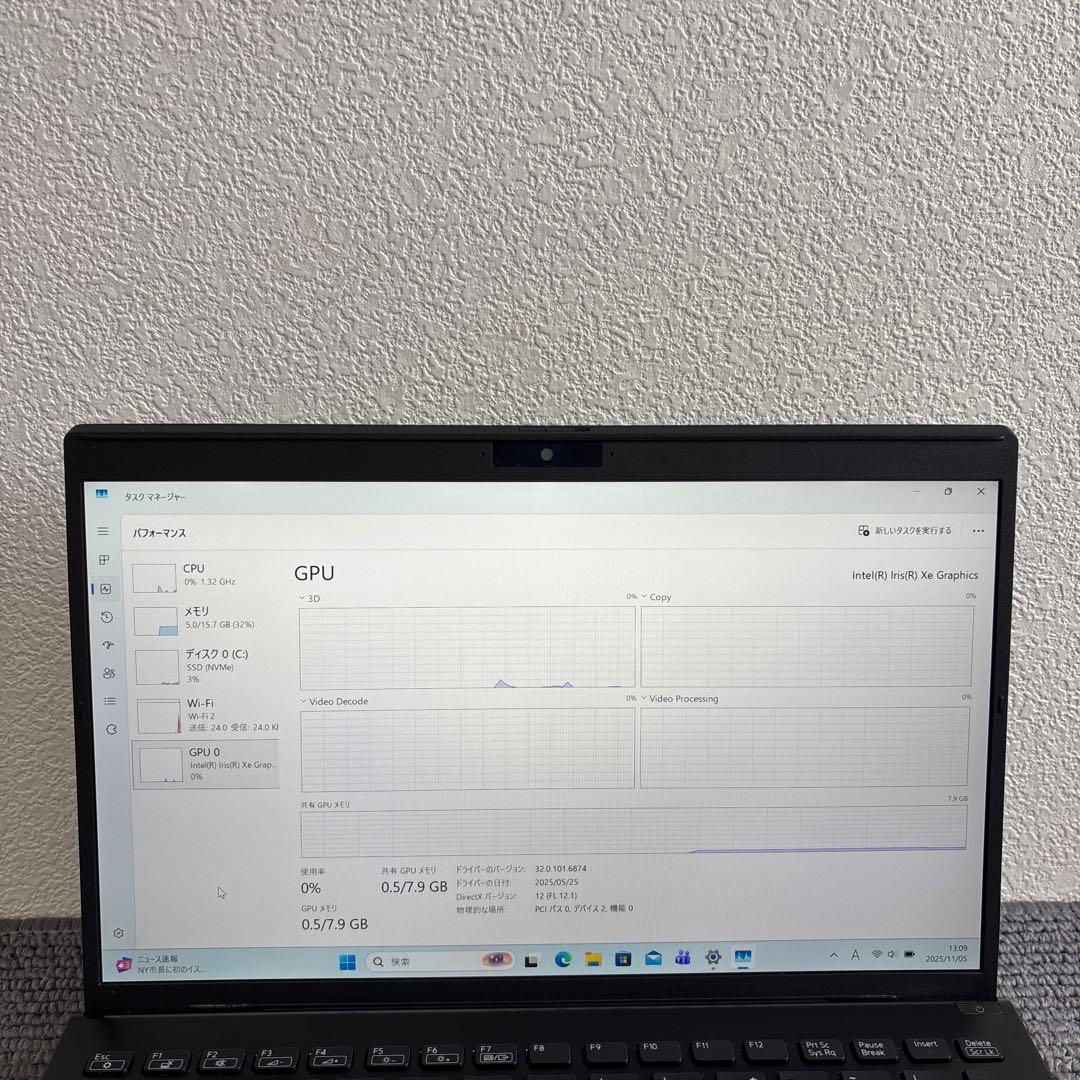 Sony VAIO Pro VJPG21 i5-1235U メモリ16GB顔認証